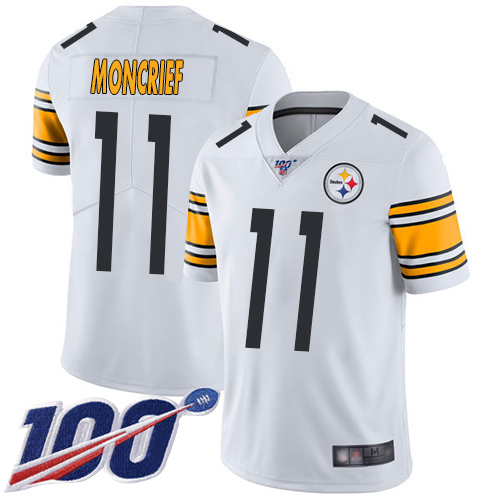 Youth Pittsburgh Steelers Football #11 Limited White Donte Moncrief Road 100th Season Vapor Untouchable Nike NFL Jersey->youth nfl jersey->Youth Jersey